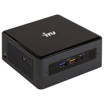  Неттоп IRU NUC 113 (1164231) i3 8109U (3)/8Gb/SSD240Gb/Iris Graphics 655/CR/Win10 Pro 64/GbitEth/WiFi/BT/90W/черный/серебристый 