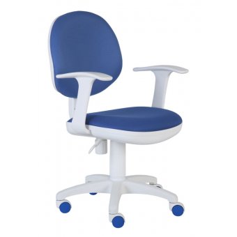  Кресло детское Бюрократ CH-W356AXSN/15-10 темно-синий 15-10 колеса белый/синий (пластик белый) 