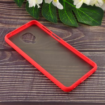  Чехол силиконовый с полупрозрачной матовой задней крышкой для Xiaomi Redmi Note 9 Pro/note 9S/note 9 Pro Max 2020 красный 