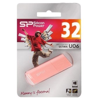  USB-флешка 32G USB 2.0 Silicon Power Ultima U06 Pink (SP032GBUF2U06V1P) 