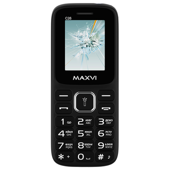  Мобильный телефон Maxvi C26 Black-Blue 