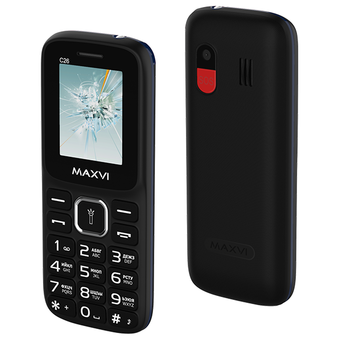  Мобильный телефон Maxvi C26 Black-Blue 