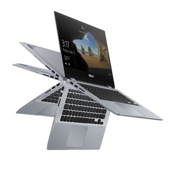  Трансформер Asus VivoBook TP412FA-EC518T 90NB0N31-M11430 Pentium 5405U/4Gb/SSD128Gb/Intel UHD Graphics/14"/Touch/FHD/Win10/grey 