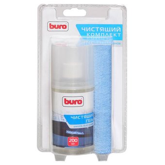  Чистящий набор (салфетки + гель) Buro BU-Glcd для экранов ЖК мониторов блистер 200мл 