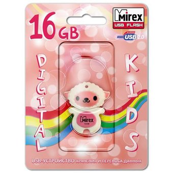  USB-флешка 16GB Mirex Sheep, USB 2.0, Розовый (13600-KIDSHP16) 