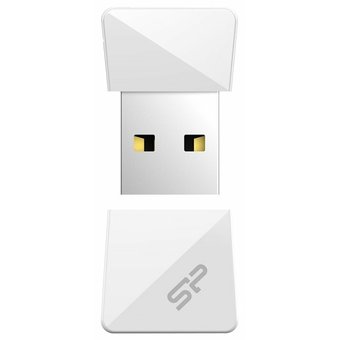  USB-флешка 32GB USB 2.0 Silicon Power SP032GBUF2T08V1W Touch T08, Белый 