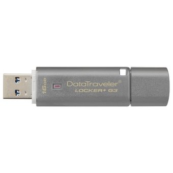  USB-флешка Kingston DataTraveler Locker+ G3, 16 Гб, USB 3.0 (DTLPG3/16GB) 