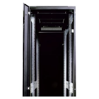  Шкаф серверный ЦМО (ШТК-М-47.6.6-1ААА-9005) 47U 600x600мм пер.дв.стекл задн.дв.спл.стал.лист 2 бок.пан. 650кг черный 
