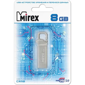  USB-флешка Mirex 8GB Crab, USB 2.0 (13600-ITRCRB08) 