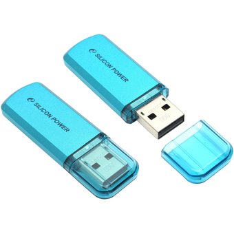  USB-флешка Silicon Power 8Gb Helios 101, USB 2.0, Синий (SP008GBUF2101V1B) 