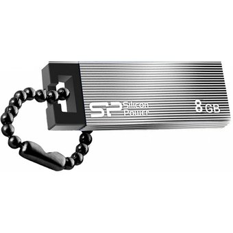  USB-флешка Silicon Power 8Gb Touch 835, USB 2.0, Серый (SP008GBUF2835V1T) 
