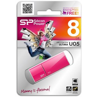  Flash Drive Silicon Power SP008GBUF3B05V1H Blaze B05 8Gb, USB 3.0, Розовый 