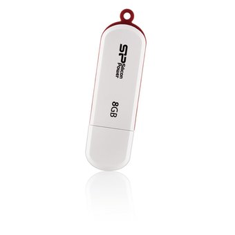  USB-флешка Silicon Power 8Gb LuxMini 320, USB 2.0, Белый (SP008GBUF2320V1W) 