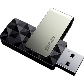  USB-флешка 16Gb Silicon Power Blaze B30, USB 3.0, Черный (SP016GBUF3B30V1K) 