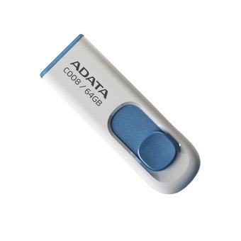  USB-флешка A-DATA AC008-64G-RWE 64GB Classic C008, USB 2.0, белый 
