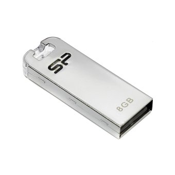  USB-флешка Silicon Power 8Gb Touch T03, USB 2.0, Нерж. сталь (SP008GBUF2T03V1F) 