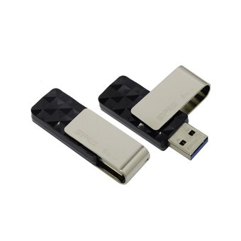  USB-флешка Silicon Power 8Gb Blaze B30, USB 3.0, Черный (SP008GBUF3B30V1K) 