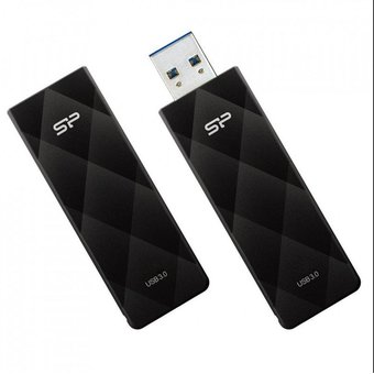  USB-флешка Silicon Power 8Gb Blaze B20, USB 3.0, Черный (SP008GBUF3B20V1K) 