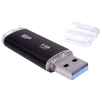  USB-флешка Silicon Power 8Gb Blaze B02, USB 3.1, Черный (SP008GBUF3B02V1K) 