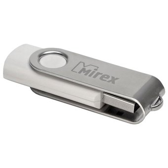  USB-флешка Mirex 4GB Swivel, USB 2.0, Белый (13600-FMUSWT04) 