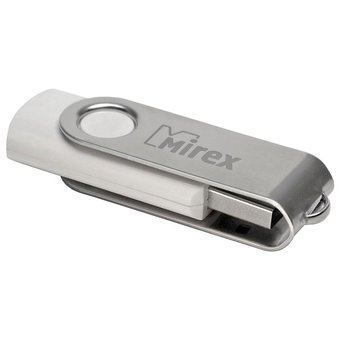  USB-флешка Mirex 8GB Swivel, USB 2.0, Белый (13600-FMUSWT08) 