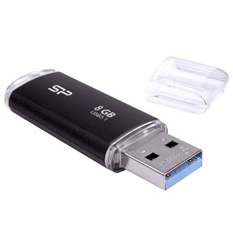  USB-флешка Silicon Power 8Gb Ultima U02, USB 2.0, Черный (SP008GBUF2U02V1K) 