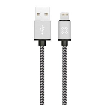  Дата-кабель XtremeMac Premium Lightning to USB Оплетка из нейлона 2м серебряный 