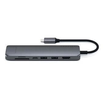  USB-C адаптер Satechi Type-C Slim Multiport with Ethernet Adapter черный 