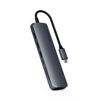  USB-C адаптер Satechi Type-C Slim Multiport with Ethernet Adapter черный 