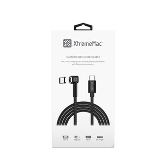  Дата-кабель XtremeMac Magnetic USB-C to USB-C с отсоединяющимсямагнитным коннектором-переходником 2м черный 