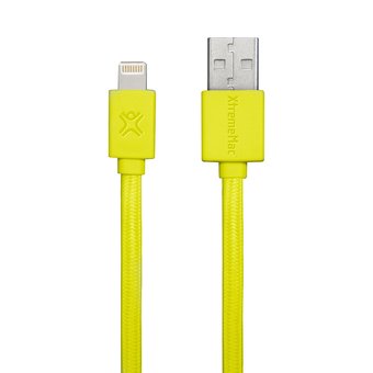  Дата-кабель XtremeMac Lightning to USB Flat 1,2м желтый 
