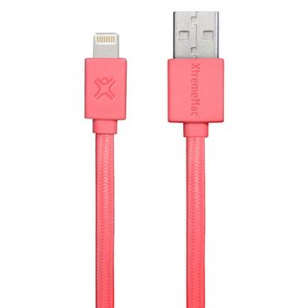  Дата-кабель XtremeMac Lightning to USB Flat 1,2м красный 