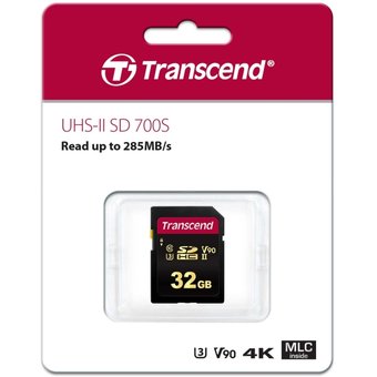  Карта памяти Transcend TS32GSDC700S SDXC 700S, 32GB UHS-II Class U3 V90 