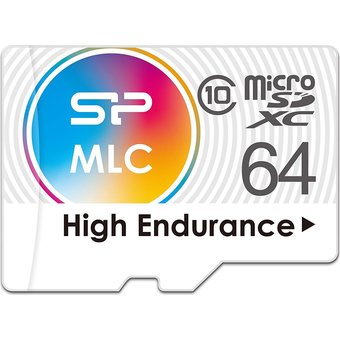  Карта памяти Silicon Power SP064GBSTXIU3V10SP microSD 64GB High Endurance microSDXC Class 10 UHS-I U3 (SD адаптер), MLC 