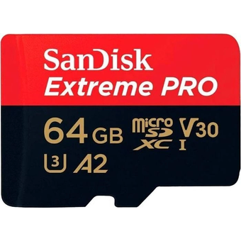  Флеш карта microSD 64GB SanDisk microSDXC Class 10 UHS-I A2 C10 V30 U3 Extreme Plus (SD адаптер) 170MB/s 