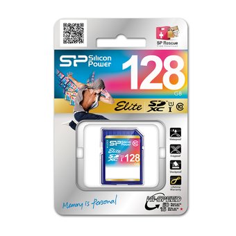 Карта памяти Silicon Power SP128GBSDXAU1V10 SD 128GB Elite SDXC Class 10 UHS-I 