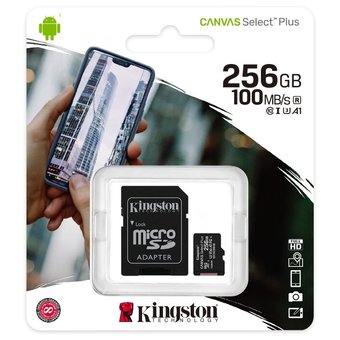  Карта памяти Kingston SDCS2/256GB microSDHC 256GB microSDXC Class10 UHS-I Canvas Select up to 100MB/s с адапт. 