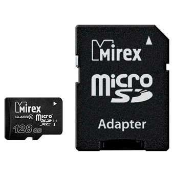  Карта памяти Mirex 13613-AD10S128 microSD 128GB microSDXC Class 10 UHS-I (SD адаптер) 
