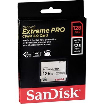  Карта памяти SanDisk SDCFSP-128G-G46D Extreme CFAST2.0 128GB Pro 525Mb/s 