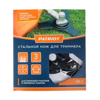  Нож PATRIOT TBS-3P D230*25,4мм 3лопастной 