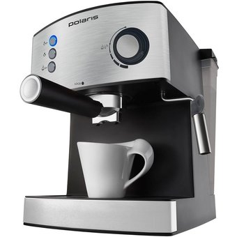  Кофеварка эспрессо Polaris PCM 1537AE Adore Crema нерж/черный 