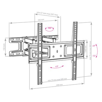  Кронштейн Arm Media LCD-417 черный 