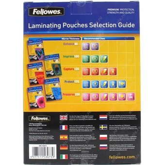  Плёнка для ламинирования Fellowes FS-53073 А5 154х216 мм, 125 мкм, 100 шт 