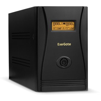  ИБП ExeGate SpecialPro Smart LLB-1200.LCD.AVR.EURO.RJ.USB (1200VA/750W, LCD, AVR, 4 евророзетки, RJ45/11, USB, Black) 