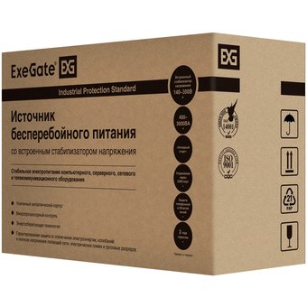  ИБП ExeGate EP285604RUS SpecialPro UNB-800.LED.AVR.EURO (800VA/480W, LED, AVR, 2 евророзетки, Black) 