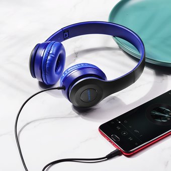  УЦ Наушники полноразмерные Borofone BO5 Star (blue) (ПУ) 