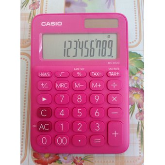  Калькулятор настольный Casio MS-20UC-RD-S-EC красный 