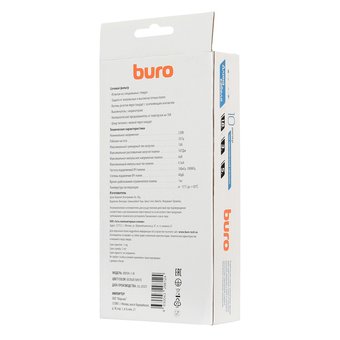  Сетевой фильтр Buro 800SH-3-W 3м (8 розеток) белый 