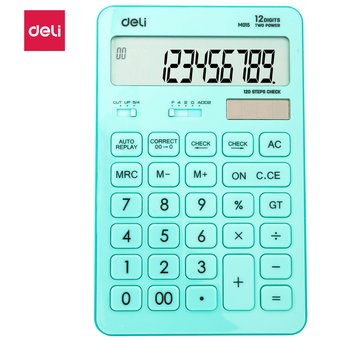  Калькулятор настольный Deli Touch EM01531 голубой 