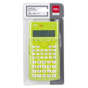  Калькулятор научный Deli E1710A/GRN зеленый 